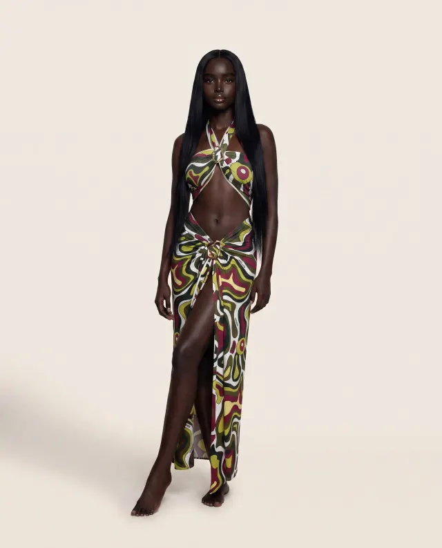 Paréo long en lycra — Resortwear