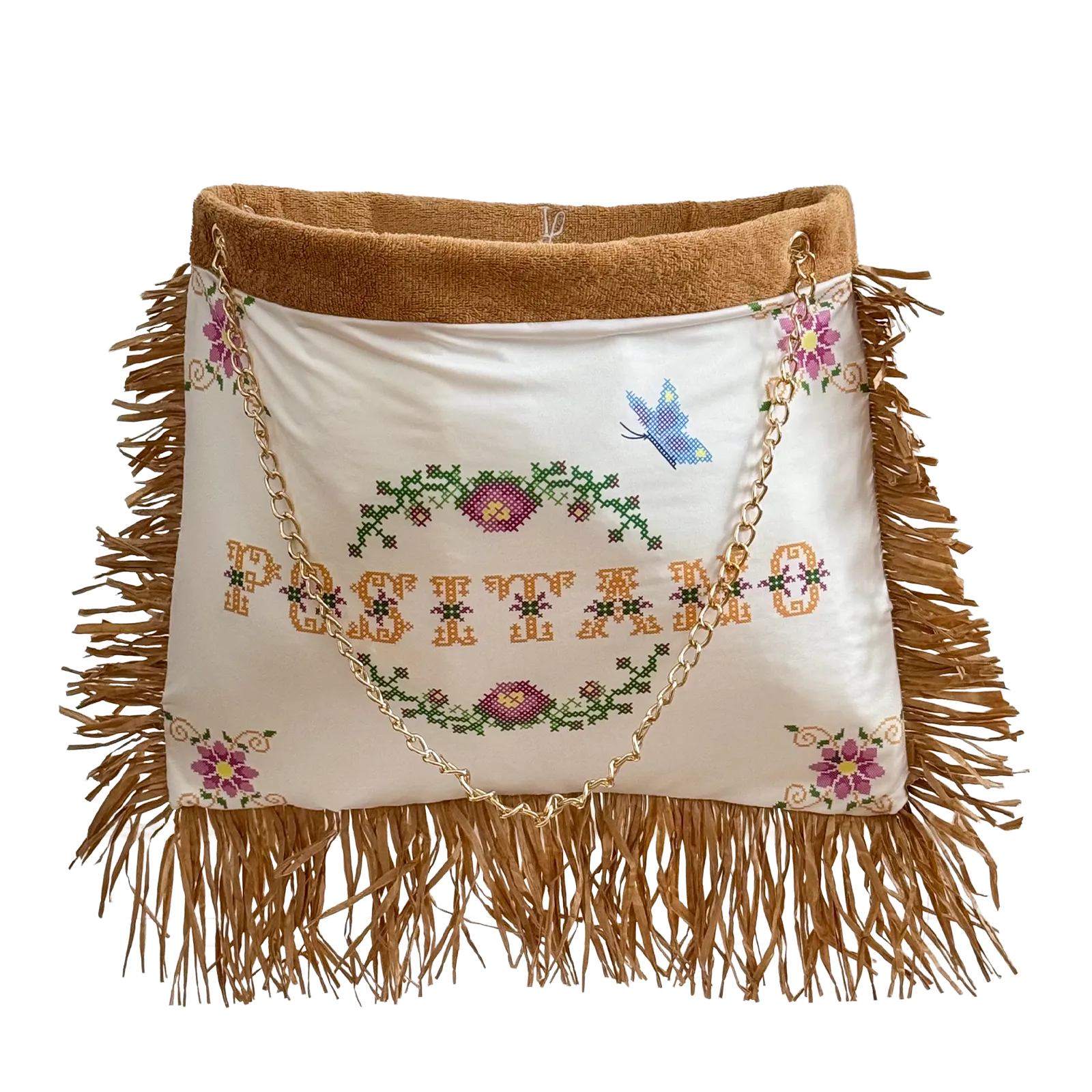 Raffia point de croix — front