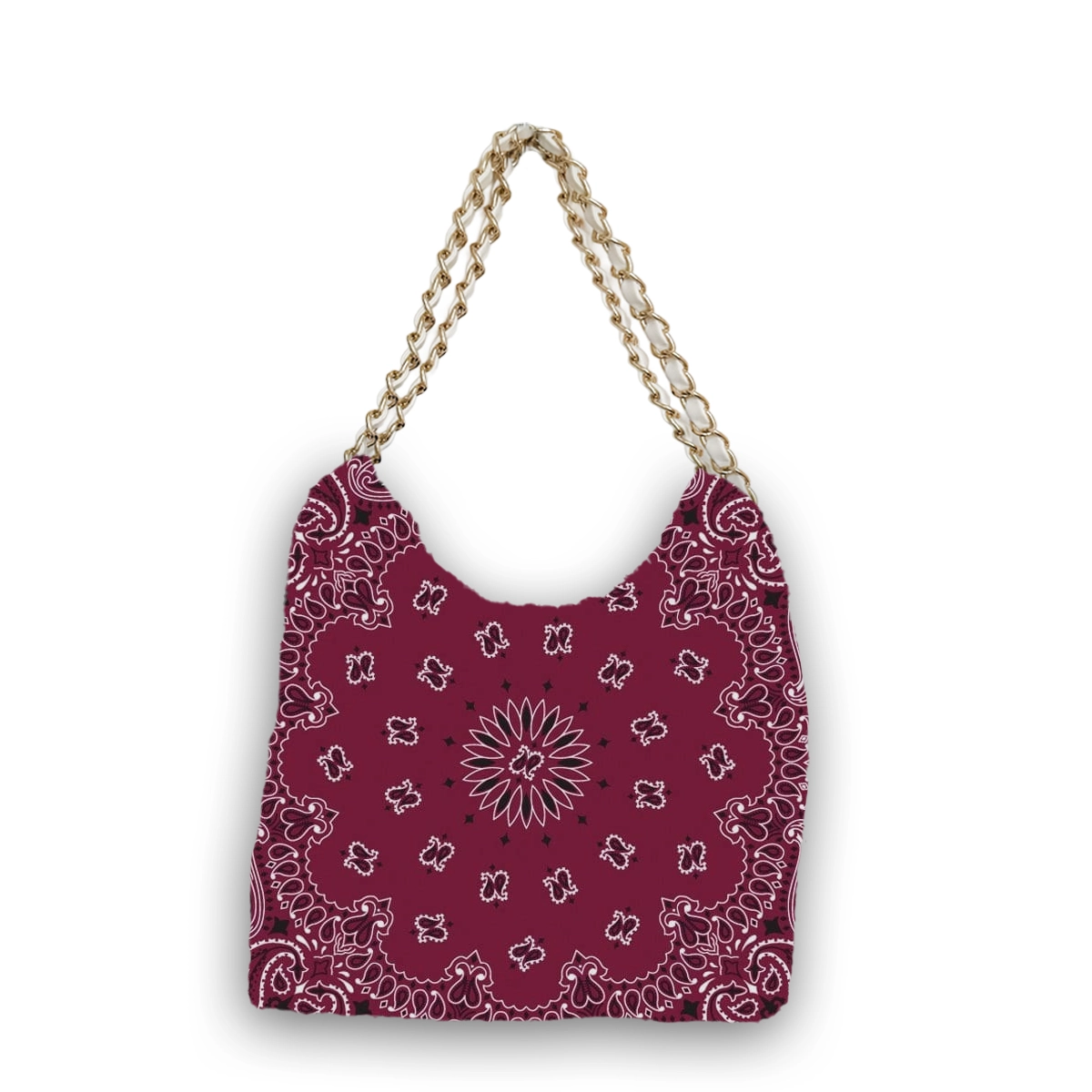 Burgundy Bandana bag