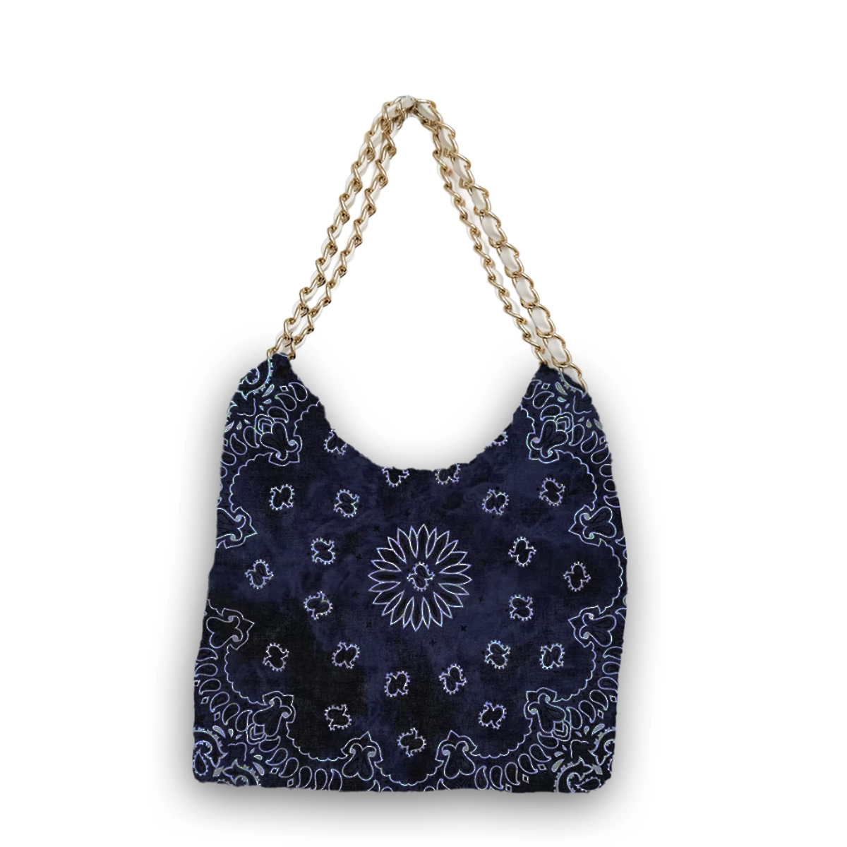 Navy Tie & Dye Bandana bag