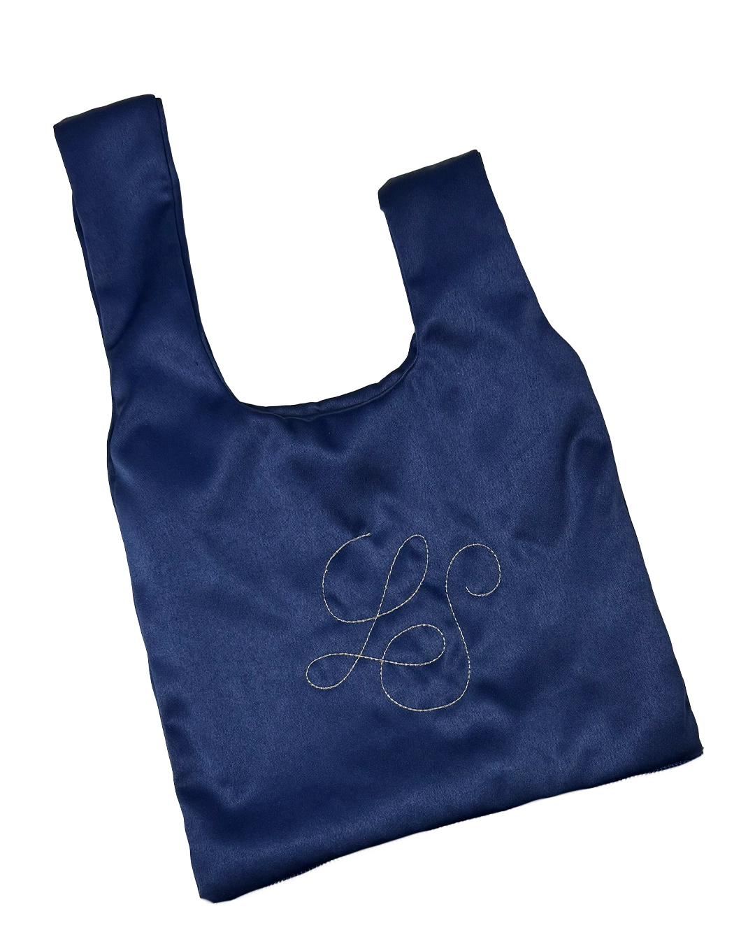 Knot Bag satin — embroidery detail